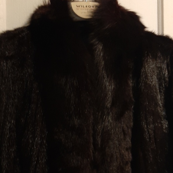 Vintage black mink and fox coat xs- sm - Picture 2 of 5